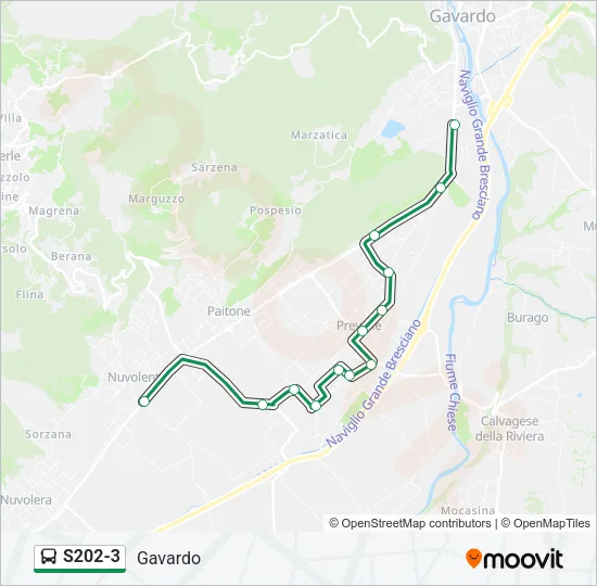 S202-3 Bus Line Map