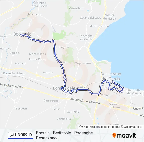 LN009-D Bus Line Map