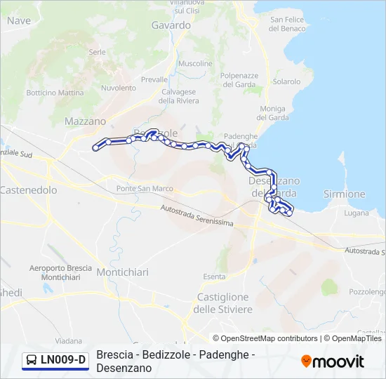 LN009-D Bus Line Map