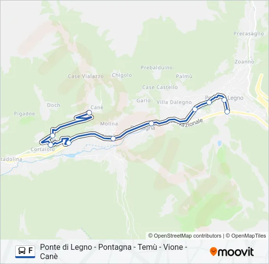 F Bus Line Map
