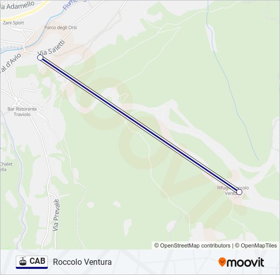 Percorso linea impianto di risalta CAB