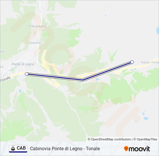 Percorso linea impianto di risalta CAB