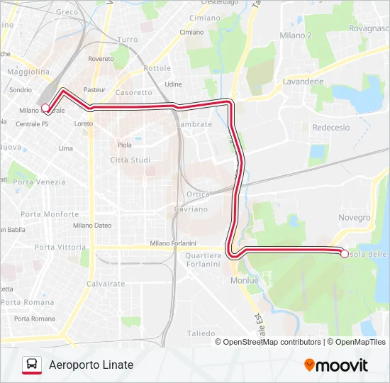 ✈ AIRPULLMAN Bus Line Map