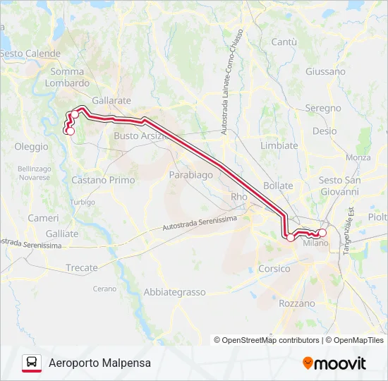 ✈ AIRPULLMAN Bus Line Map
