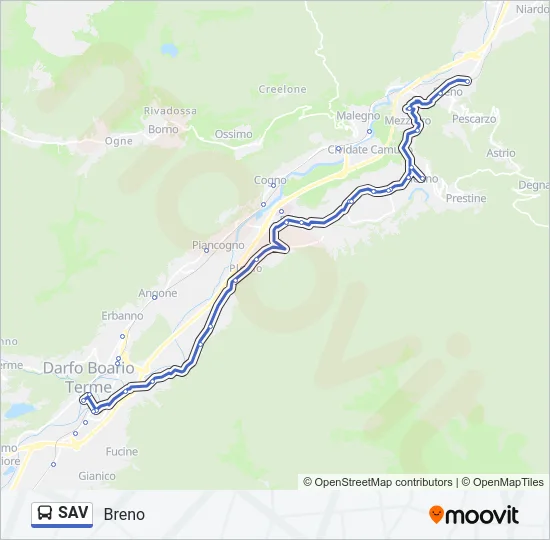 SAV Bus Line Map