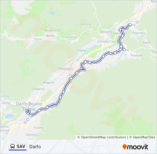 SAV bus Line Map