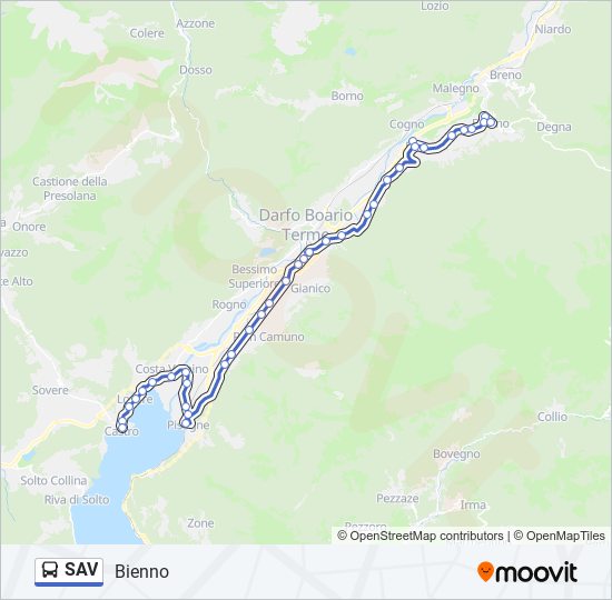 SAV bus Line Map