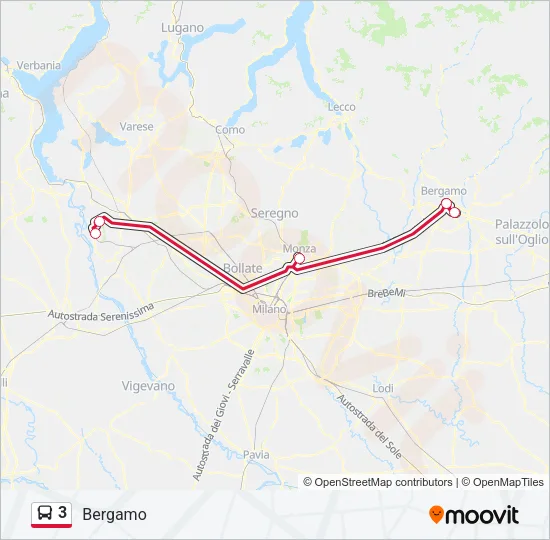 3 Bus Line Map
