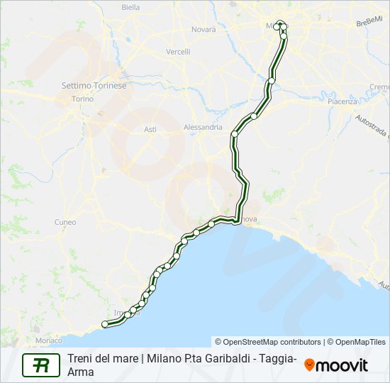 Percorso linea  R