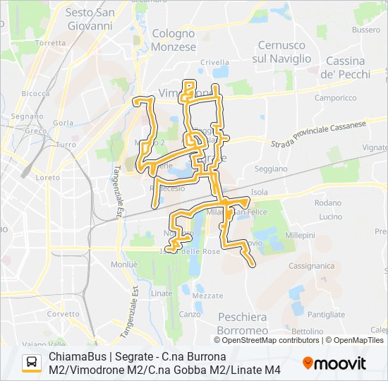 Percorso linea bus CHIAMABUS