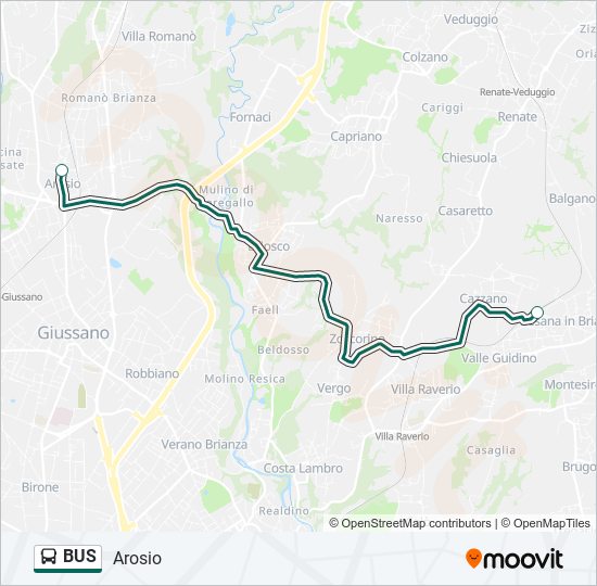 Percorso linea  BUS
