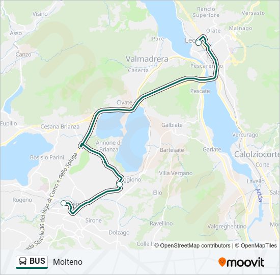 Percorso linea  BUS
