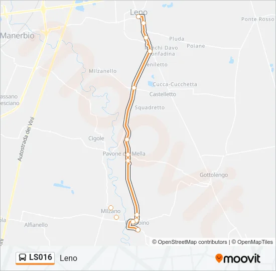 LS016 Bus Line Map