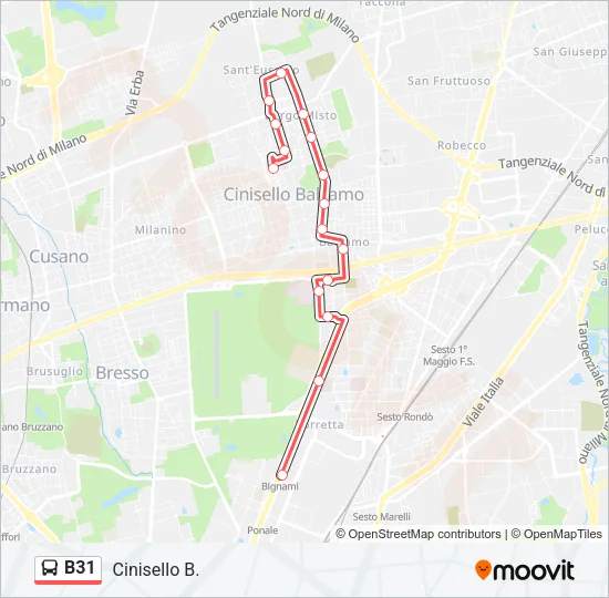 B31 Bus Line Map