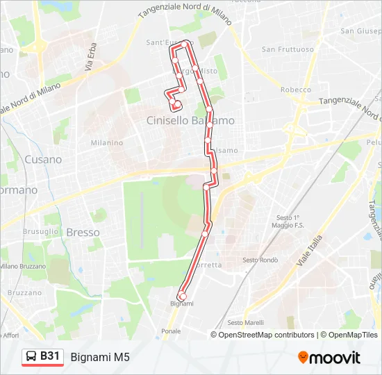 B31 Bus Line Map