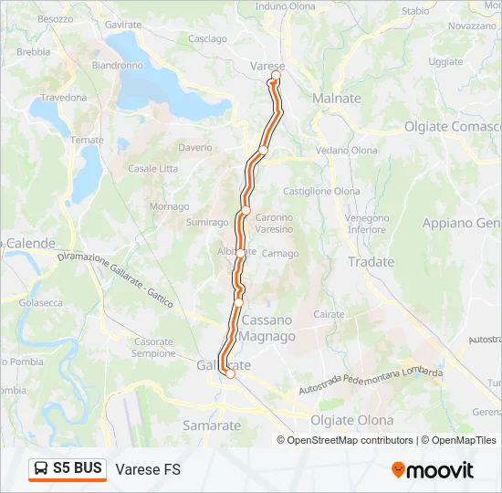 S5 BUS  Line Map