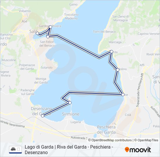 Percorso linea navigazione ⛴