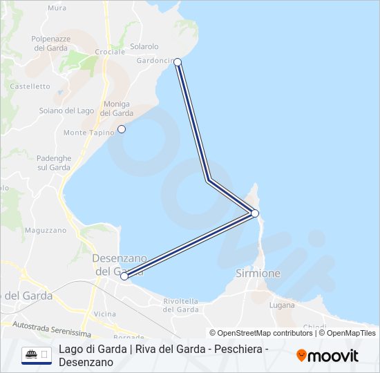 Percorso linea navigazione ⛴