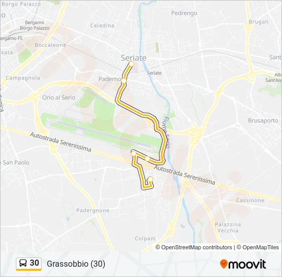 30 Bus Line Map