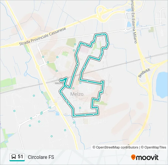 51 Bus Line Map