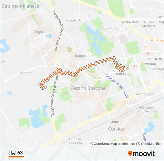 63 Bus Line Map