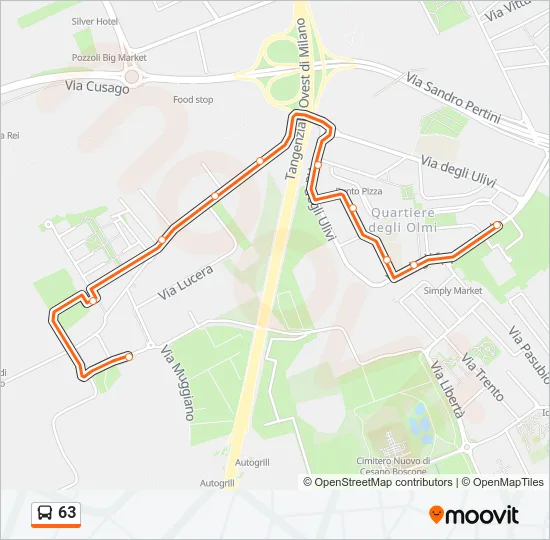 63 Bus Line Map