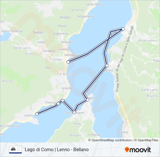 Percorso linea navigazione ⛴