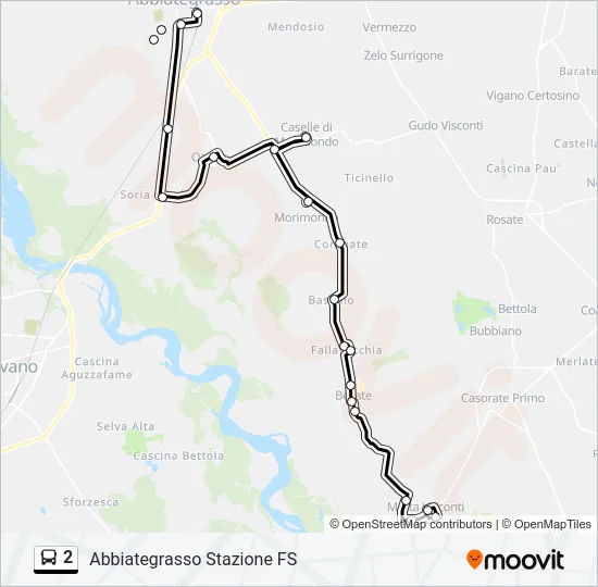 2 Bus Line Map