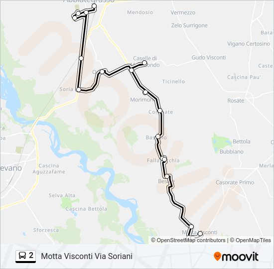 2 Bus Line Map
