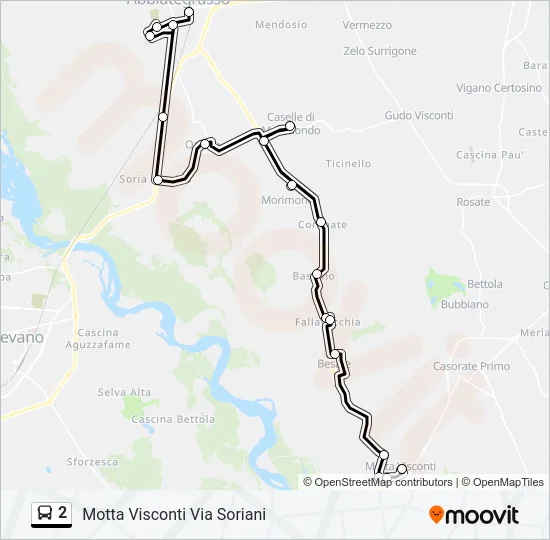 2 Bus Line Map