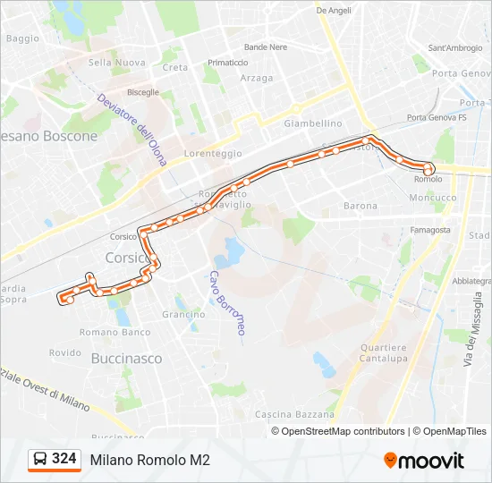 324 Bus Line Map