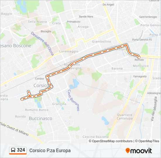 324 Bus Line Map