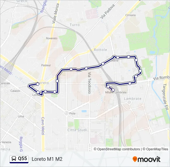Q55 Bus Line Map
