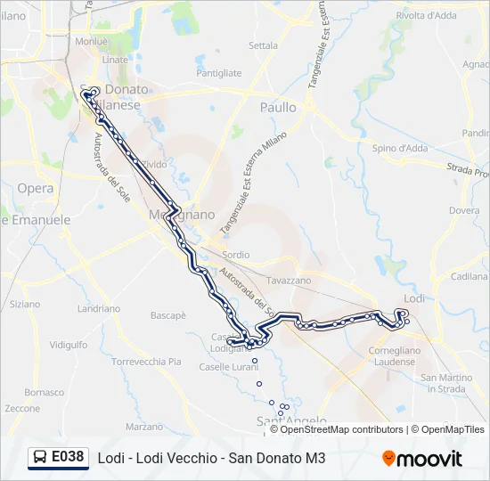 E038 Bus Line Map