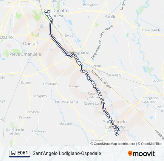 E061 Bus Line Map