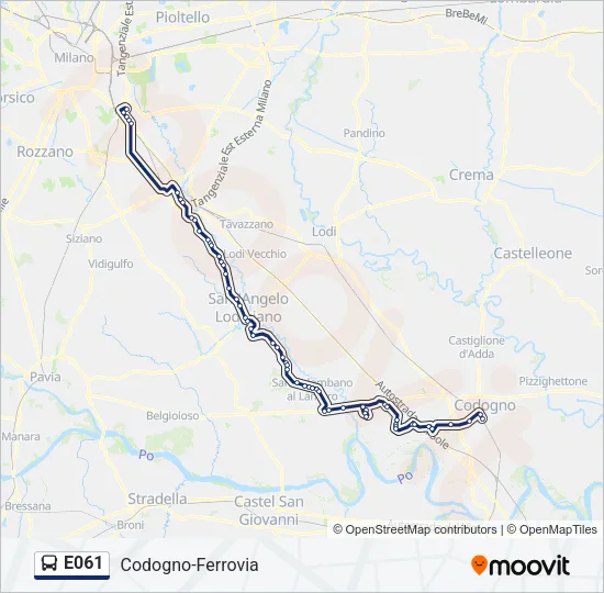 E061 Bus Line Map
