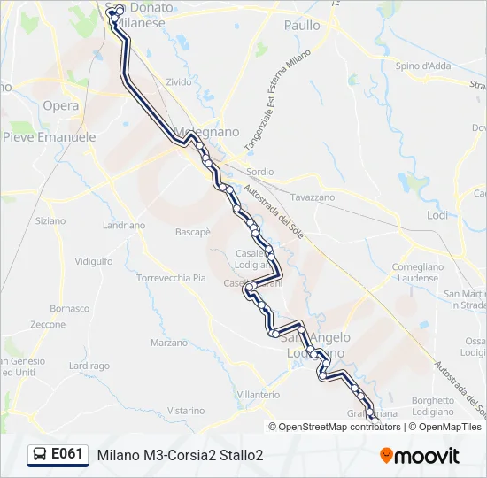 E061 Bus Line Map
