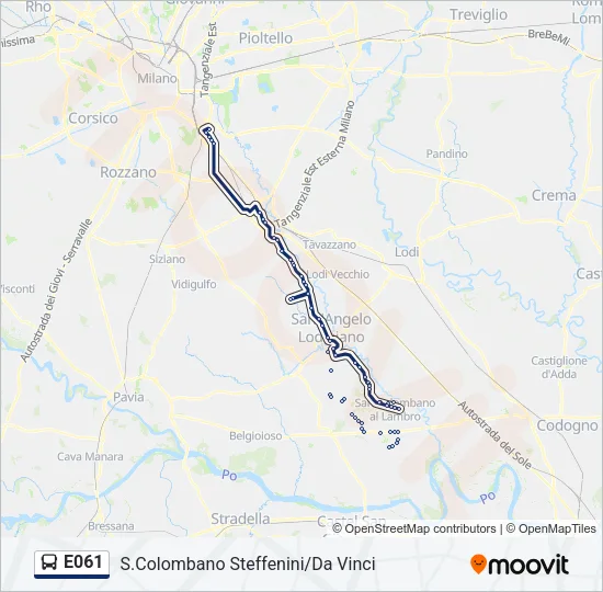 E061 Bus Line Map