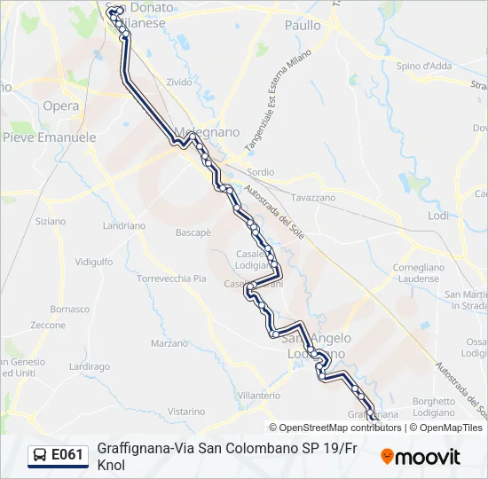 E061 Bus Line Map