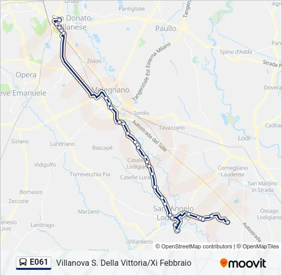E061 Bus Line Map