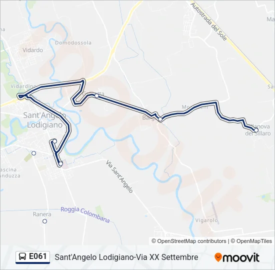 E061 Bus Line Map