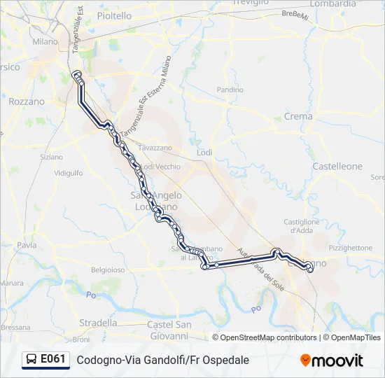 E061 Bus Line Map