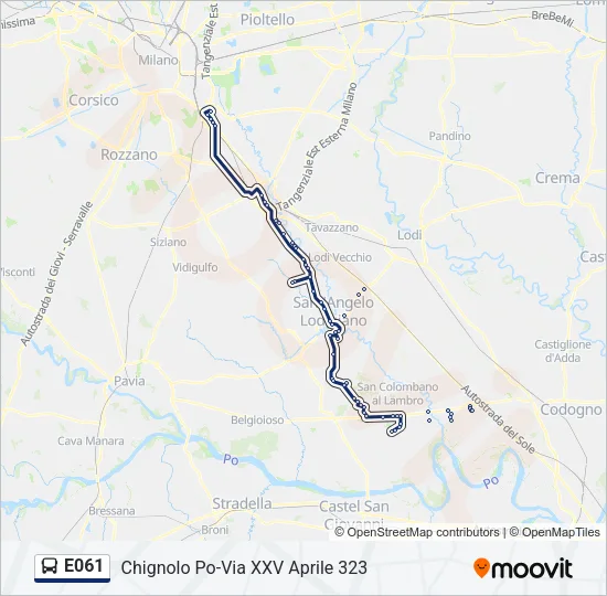 E061 Bus Line Map