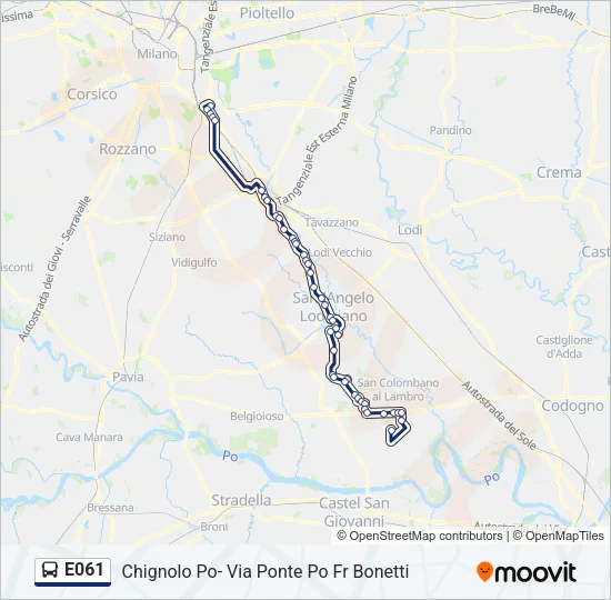 E061 Bus Line Map