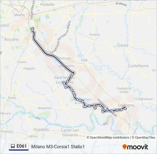 E061 Bus Line Map