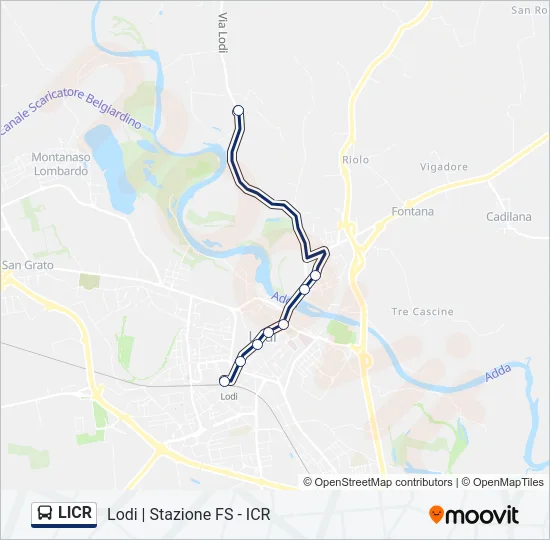 LICR Bus Line Map