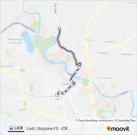 LICR Bus Line Map