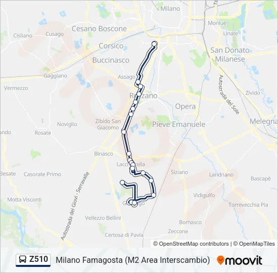 Z510 Bus Line Map