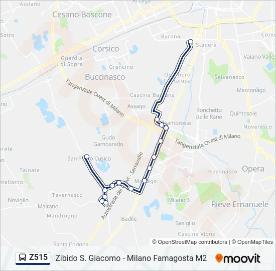 Z515 Bus Line Map