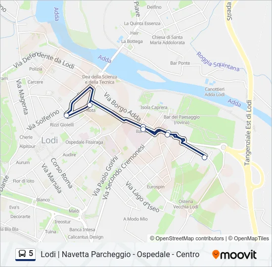 5 Bus Line Map